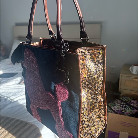 RARE VINTAGE Y2K Beverly Feldman Pink Poodle Tote🐩 - Picture 15 of 16